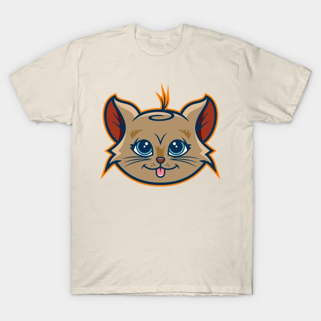 Baige Kitty Kat T-Shirt by kylewright